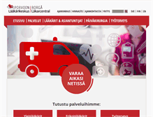 Tablet Screenshot of porvoonlaakarikeskus.fi